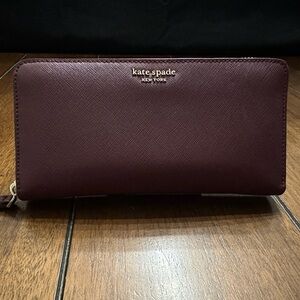 Kate Spade Cherrywood Pebble Zip Wallet